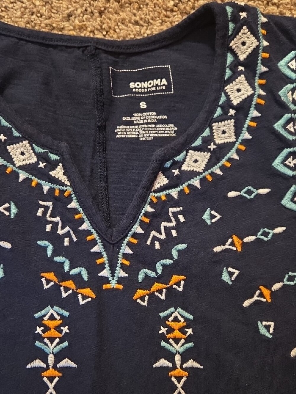 (2) Women's Navy Casual Summer Shirts - Picture 3 of 5